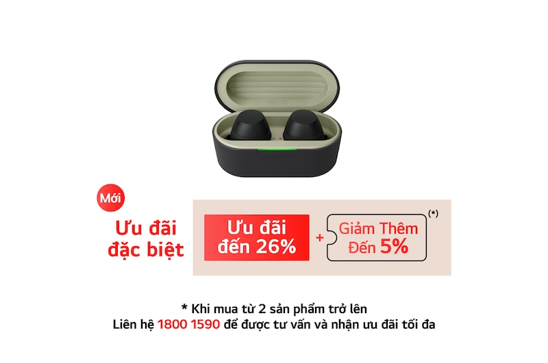 cradle side view with earbuds apart